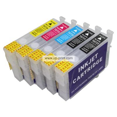 T0681 68 refillable ink cartridges for epson C120 workforce 30 310/315...